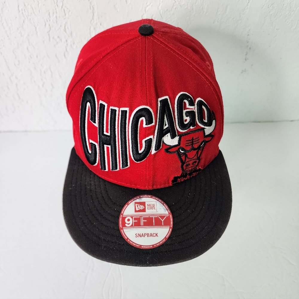 NEW ERA Embroidered Red Chicago Bulls Windy City 9fifty Adjustable Snapback Hat